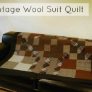 My First Quilting Experience:  Vintage Suit Quilt