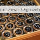 Spice Drawer Organization with Mini Jelly Jars