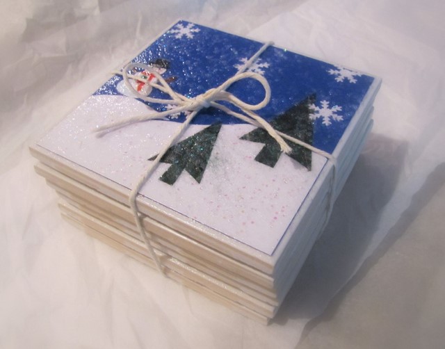 christmas coaster sets