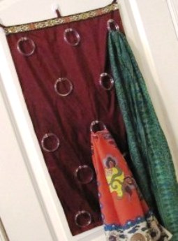 DIY Hanging Scarf Storage Solution | The Borrowed Abode