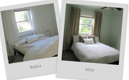 bedroom before and after