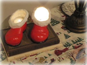 Christmas Shoes candle holders
