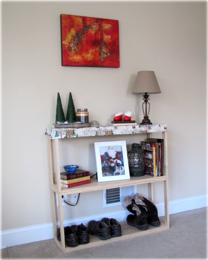 How to Style an Entryway Shelf 2 Ways: Tutorial