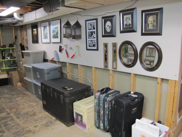 Basement Work Room Frame Storage
