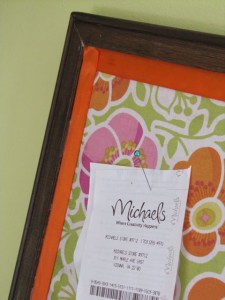 Pin for fabric covered cork board