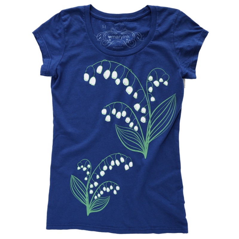 Maryink Lily Valley Tshirt Blue