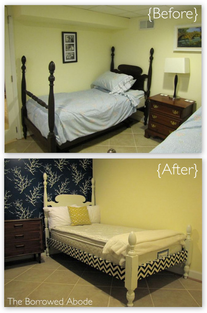 Antique Twin Bed Frame Before & After