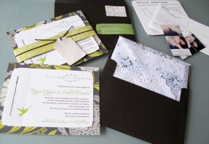 Hand Sewn Wedding Invites