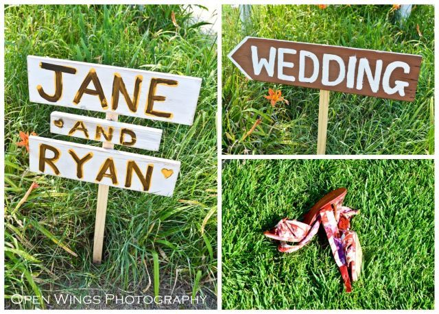 Handmade Rustic Wedding Sign | TheBorrowedAbode.com