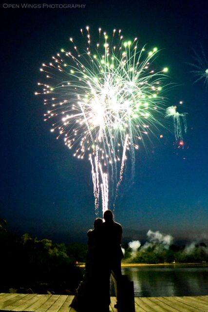 Jane Hoffmann Ryan Pearson Wedding Fireworks | TheBorrowedAbode.com