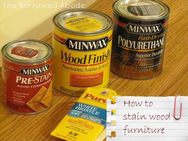 How To Stain Wood Furniture