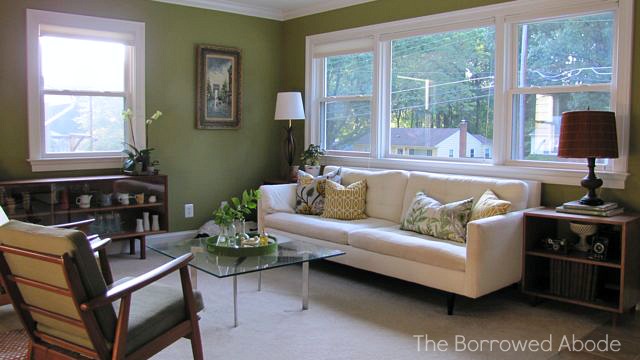 Living Room July 2012 The Borrowed Abode WIde Angle