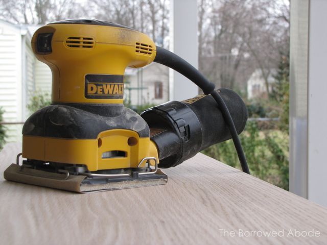 Sanding the Hall Table