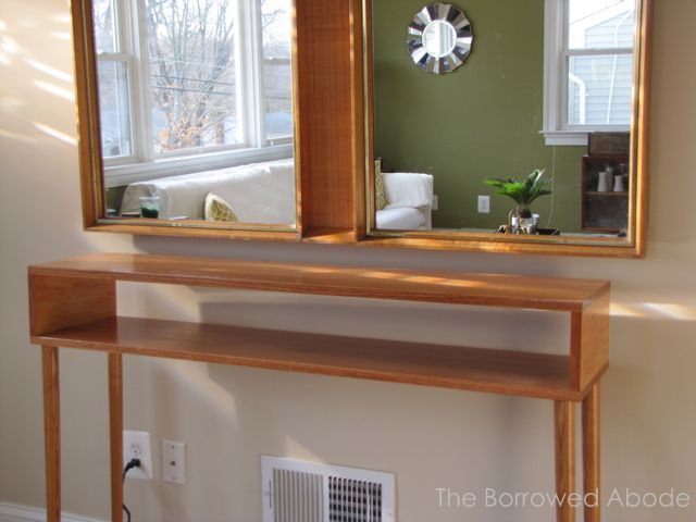 How-To: Build a mid-century style sofa table - The Borrowed AbodeThe