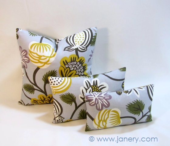 Robert Allen Freja Floral Pillows by janery