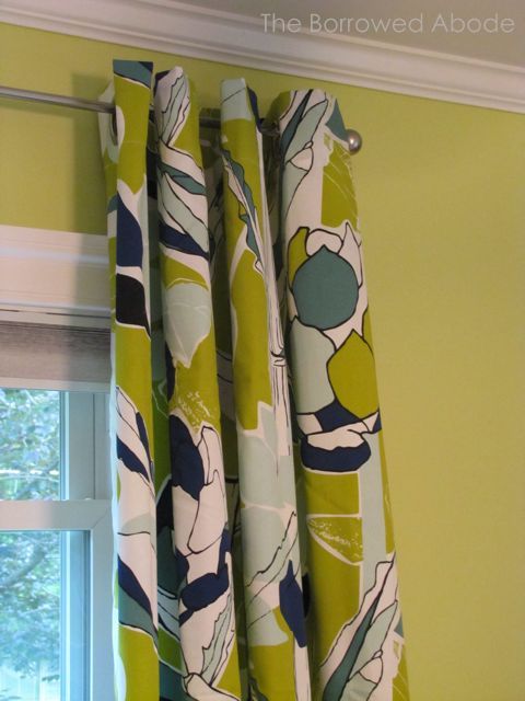 Ikea Chartreuse Navy Floral Curtains Janette
