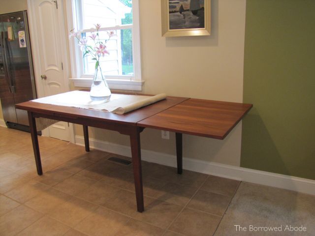 Mid-Century Dining Table Leaf Extended 2