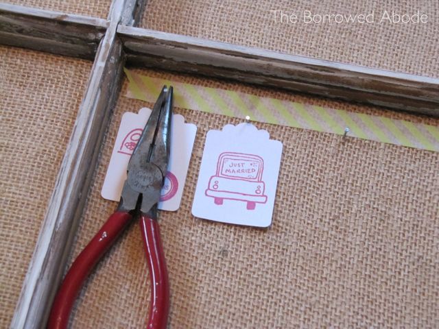 Tiny Nails in Window Frame Escort Card