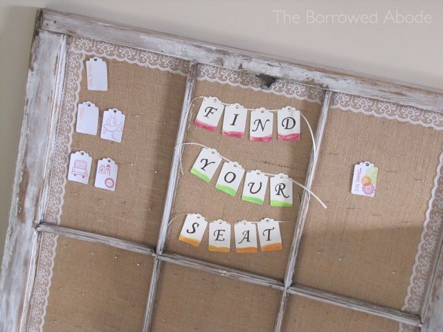 Window Frame Escort Card Display 3