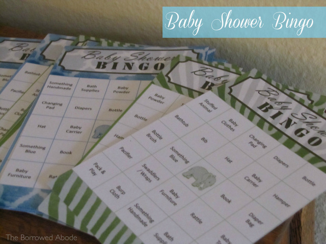 Safari Theme Baby Shower Bingo Printable  | TheBorrowedAbode.com