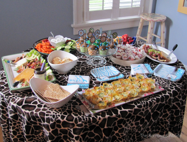 Jungle theme deals baby shower food