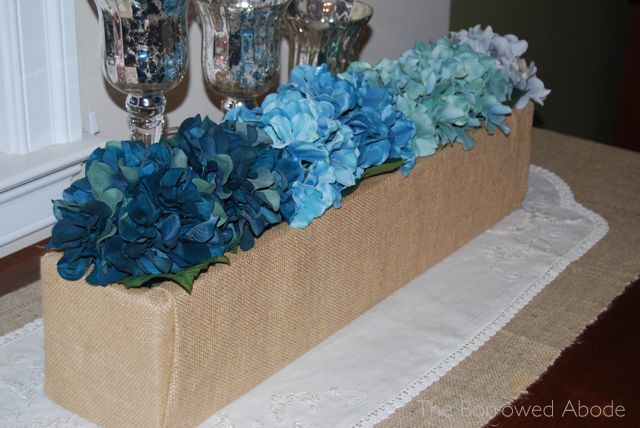 Teal Ombre Floral Planter Boxes | The Borrowed Abode