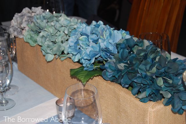 Blue Ombre Tablescape Floral | TheBorrowedAbode.com