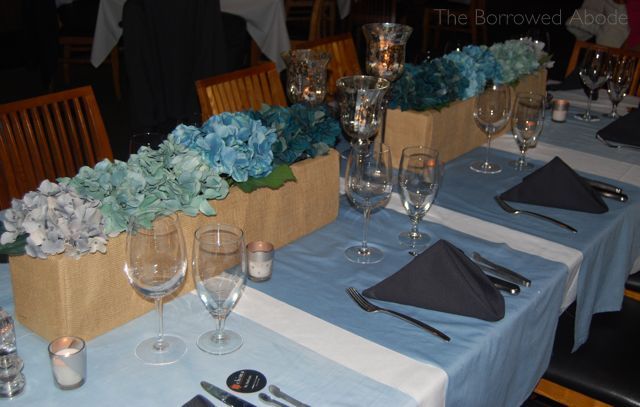 Ombre Teal Tablescape and Ombre Floral | The Borrowed Abode