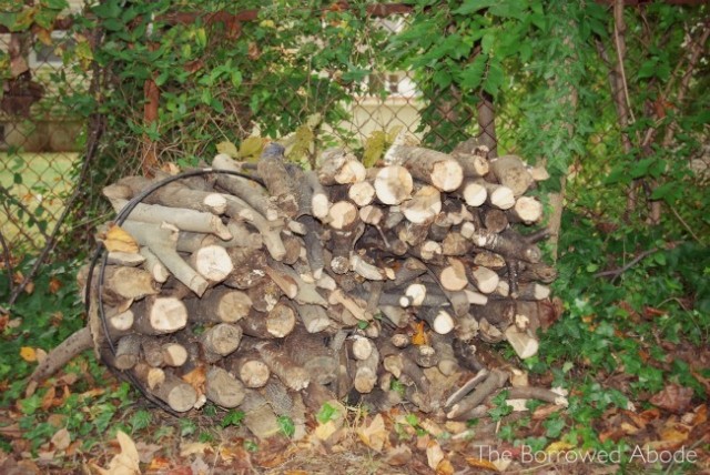 Chopped Pile Firewood | TheBorrowedAbode.com