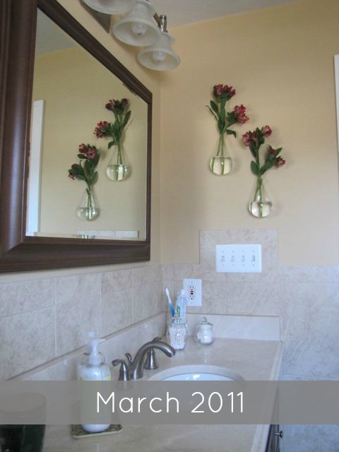 Bathroom Decor And Organization Update Wall Mounted Vase Review The Borrowed Abodethe Borrowed Abode