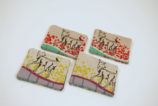 Waterproof Fabric Deer Coasters by ShopJanery on Etsy