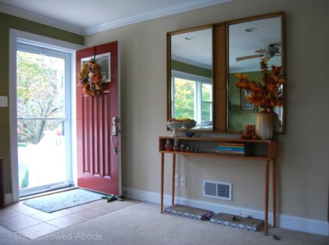 Entryway Fall Decor 2012 | The Borrowed Abode