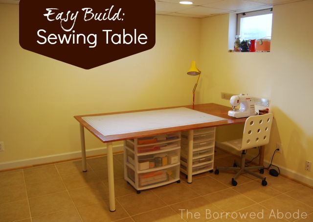 Easy Build DIY Sewing Crafting Table | The Borrowed Abode