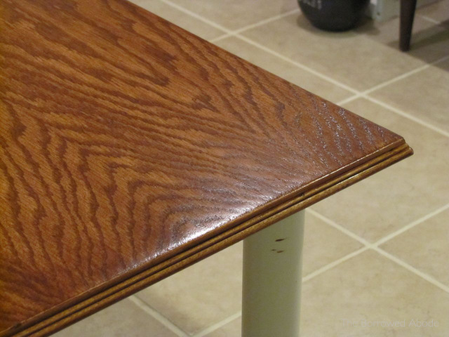 Easy Trimmed Edges on Sewing Table | The Borrowed Abode