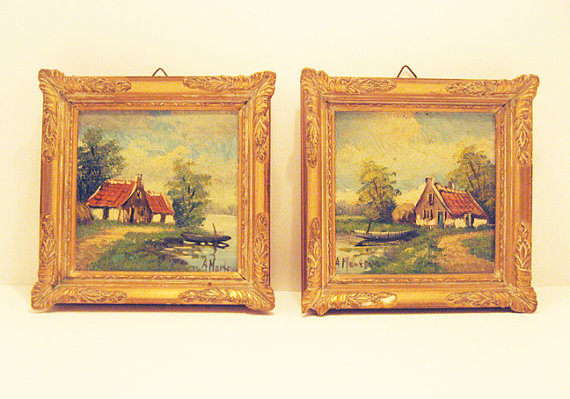 Miniature Dutch Oil Paintings