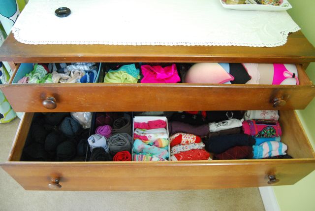 Organizing drawers with cardboard boxes | The Borrowed Abode