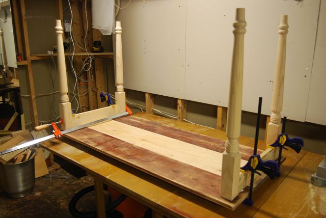 Reclaimed Wood Desk in Progress | The Borrowed Abode