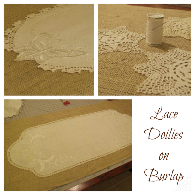 Burlap and Lace Wedding Table Runners | The Borrowed Abode