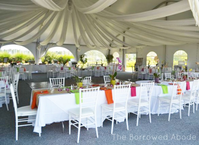 Caribbean Wedding Tent Decor Herrington on the Bay  | The Borrowed Abode