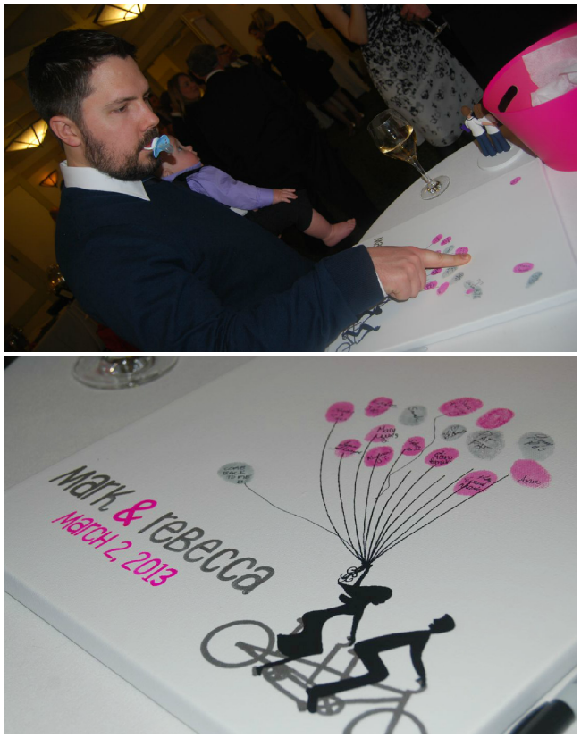 Reebs Wedding Finger Print Guest Book Canvas