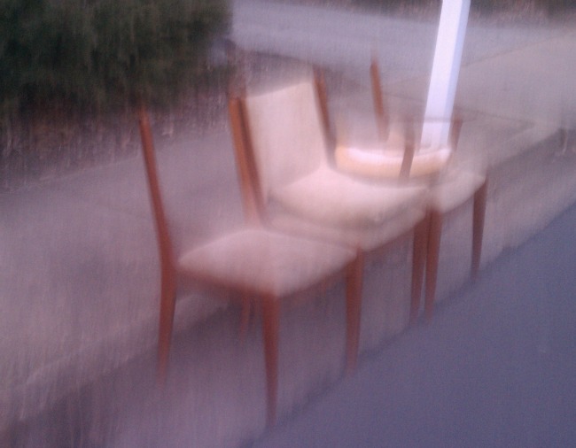 Danish Chairs Side of Road