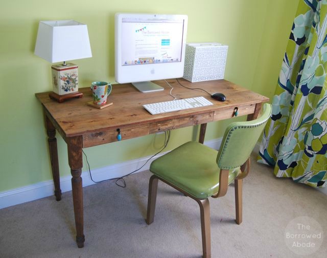 Rustic Farmhouse DIY Desk | The Borrowed Abode