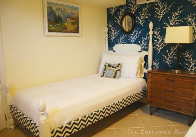 Chevron Upholstered Bed Frame | The Borrowed Abode