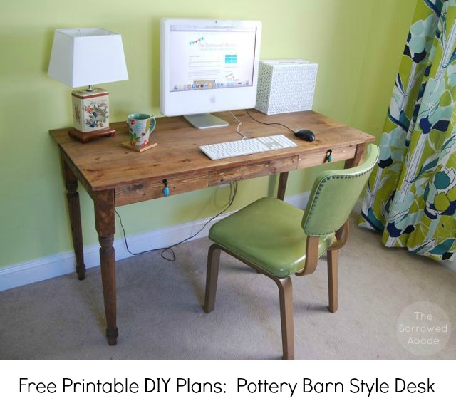 How To Build A Pottery Barn Style Farmhouse Desk The Borrowed