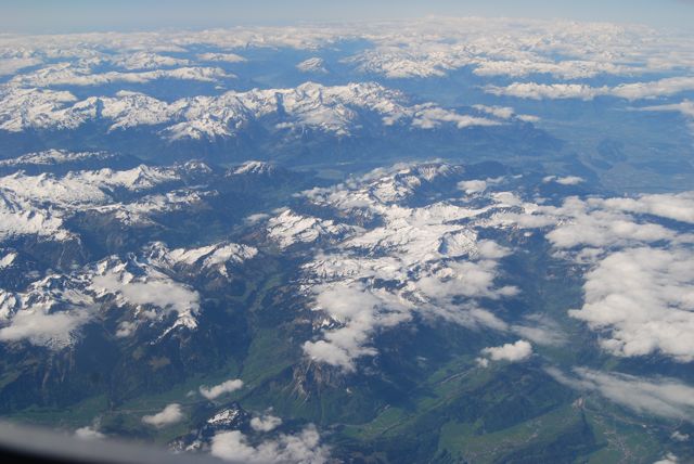 Flying Over Alps | The Borrowed Abode