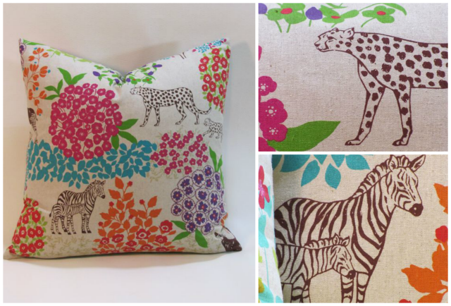 Summer Safari Pillow by Janery
