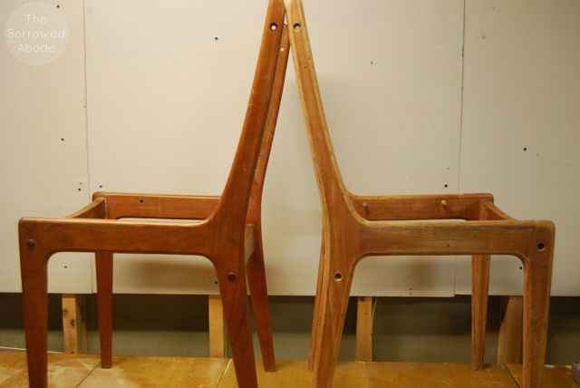 Refinishing Danish Modern Chair Frames | The Borrowed Abode