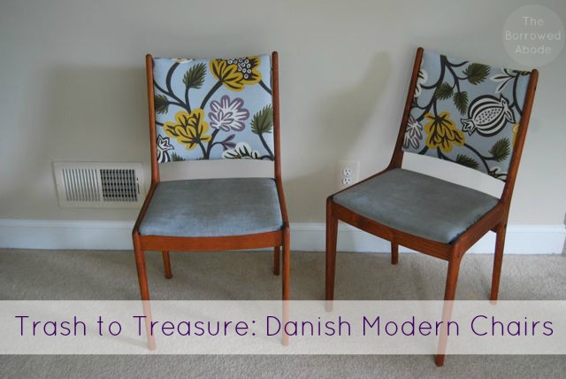 Danish Modern Chair Trash to Treasure | The Borrowed Abode