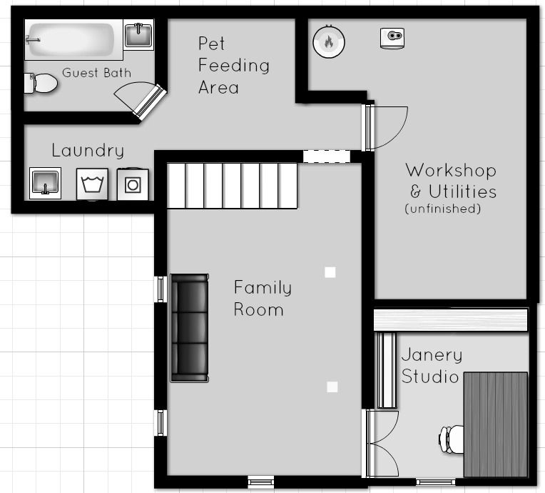 The Borrowed Abode Basement Floor Plan