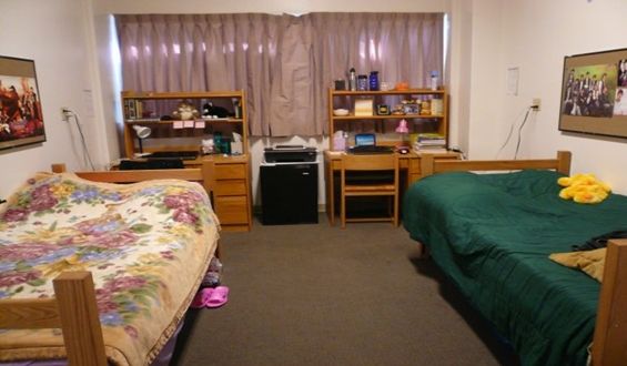 Undecorated Dorm Room